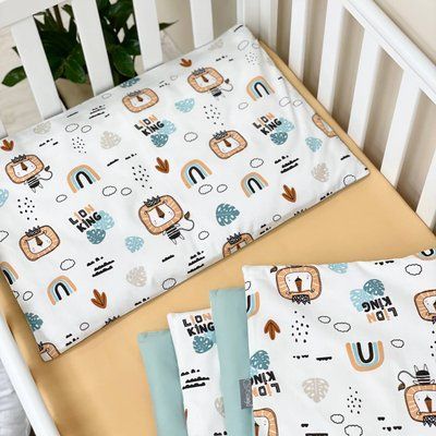 Змінна постіль Baby Dream Леви з веселками мята 0303502 фото